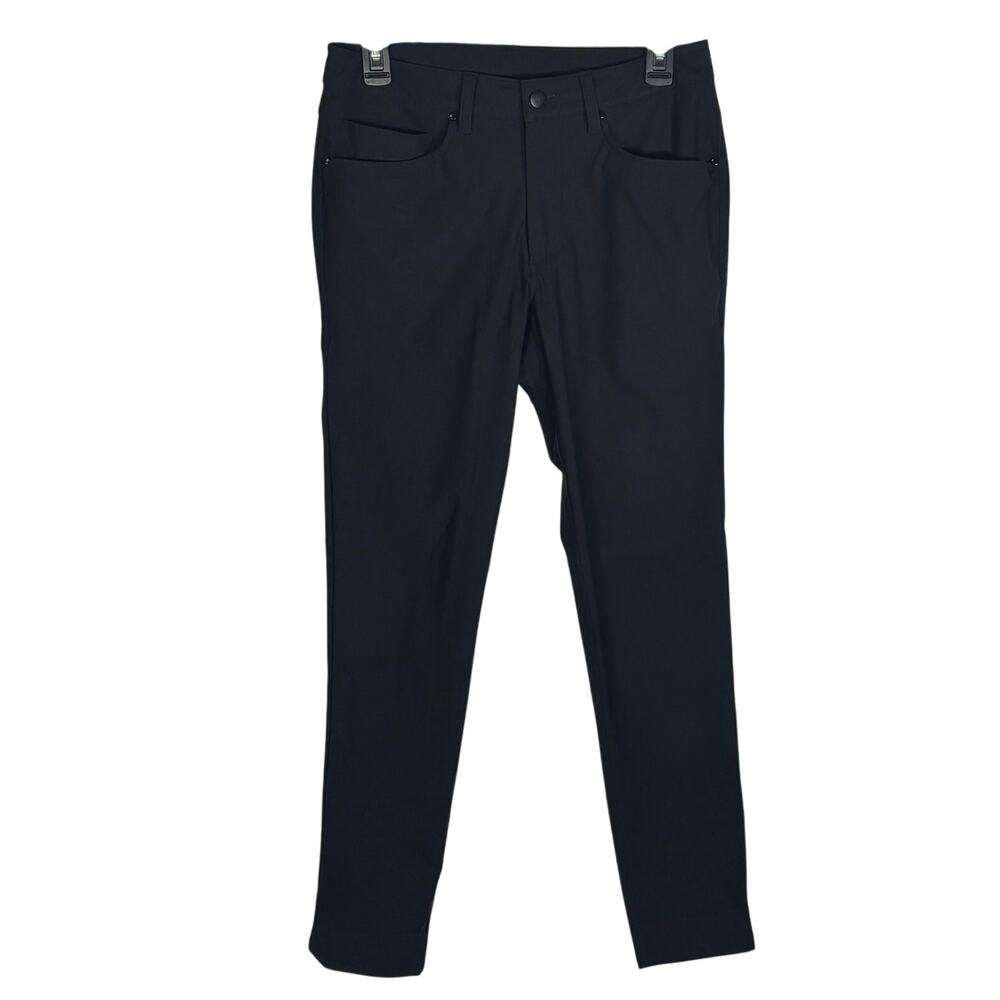 Lululemon Womens Black 5 Pocket Stretch Pants Size 28 Slim Straight Leg